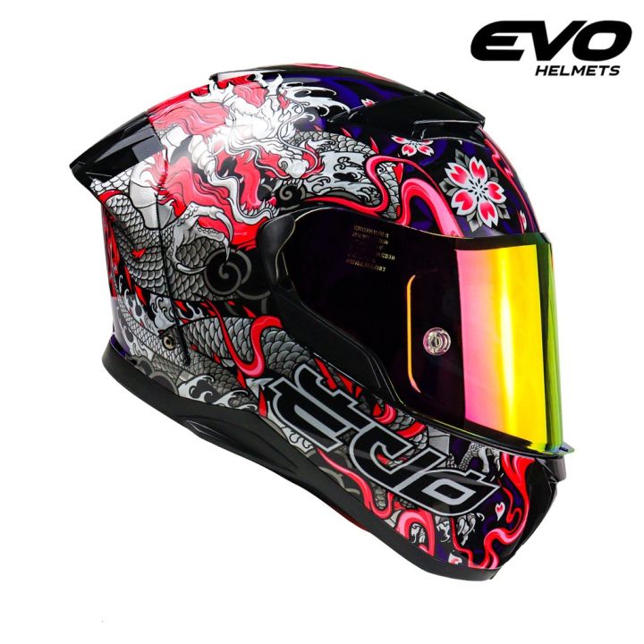 EVO HELMETS XT-300 YAKUZA FULL FACE DUAL VISOR WITH CLEAR LENS