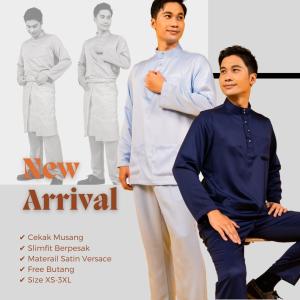 Baju Melayu Slimfit Berpesak Cekak Musang 22015