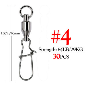 Goture 30pcs/lot Fishing Swivels High Speed Double Rolling Swivels Flexible Rotation Stainless Steel Swivel Fishing accessories