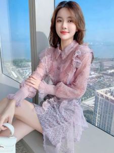 Capacity Kiss Little Fragrance Style Short Dress Slimming Design Autumn Spring High-End Sensation Polo Collar Zipper A-Line Skirt