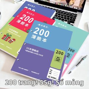 ZHENMIAO | Sổ Gạch Đầu Dòng A4 Mở Rộng Phẳng 200 Trang