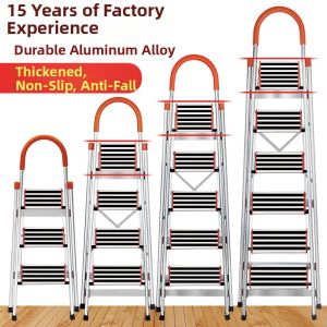 Non-slip Thick Step Household Folding Ladder