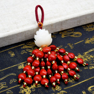 Creative Lotus Seed Car Keychain Hand Rope Gift for Men And Women Love Bean Hanging Pendants Couple Series Small Fresh Style