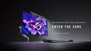 ROG Aura Monitor Light Bar ALB01 - Unique Asymmetrical Lighting Patented Clamp Magnetic Buckle Design Aura Sync