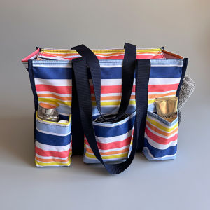 กระเป๋าถือทรงสี่เหลี่ยมลายทหารแบบทนทานต่อการฉีกขาดและทนน้ำพร้อมซิปขนาดใหญ่สำหรับการเดินทางไปชายหาดและปิกนิก