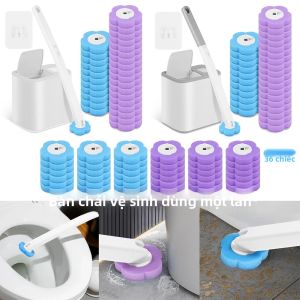 Bộ Bàn Chải Vệ Sinh Bồn Cầu Mới Với Đầu Thay Thế Dùng Một Lần Và Tay Cầm Dài Kèm Bộ Dụng Cụ Vệ Sinh Bồn Cầu Tự Động Mở Nắp Dành Cho Vệ Sinh Nhà Cửa