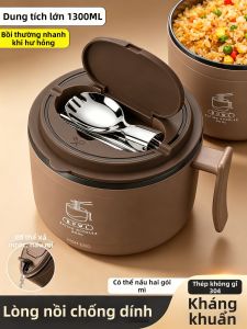XIAOCHUSHU | Stainless Steel Instant Noodle Bowl with Lid Individual Use
