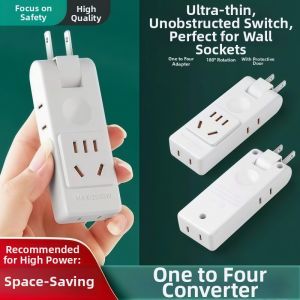 Ultra-thin Folding Invisible Wall Socket Converter