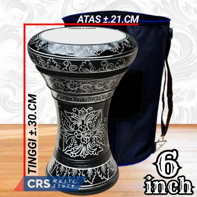 Darbuka Kayu 6 inch Dumbuk Batu Marawis Hadroh