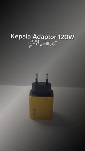 ADAPTOR 120 WATT FAST CHARGING ORIGINAL DUAL PORT USB A QC3.0 DUAL PORT USB C PD FAST CHARGING BATOK CHARGER