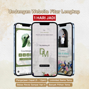 Undangan Digital Website Pernikahan Premium Tema Foto & Tanpa Foto | Undangan Online Digital Web
