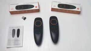 Pengendalian Suara TV Jarak Jauh & Keyboard Nirkabel G10 G10S Pro 2.4 Ghz TV Box Laptop Smart TV dengan Perintah Suara & 6 Axis Gyroscope