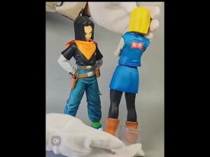 Bandai | 24CM Anime Dragon Ball Z Android 17 18 Figure Android 18 PVC Action Figures Collection Model Toys for Children Christmas Gifts