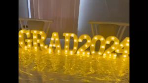 Grad 2026 Letter Light Graduation Party Decorations LED Lights GRAD Class Of 2026 Graduation Sign Alphabet Lights For High School College Graduation CeremonyParty Supplies