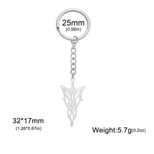 The Lord of the Rings: Elf Princess Jewelry Pendant Stainless Steel Keychain Men and Women Fashion Keychain Birthday Gift New