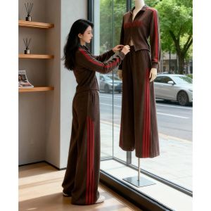 LIANGYILAILIN | Double-Headed Zipper Printed Outfit Set