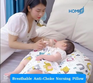HOMIE Breathable Double Side Anti-Choke Anti-Reflux Maternity Nursing Pillow /Feed Nest Baby Pillows