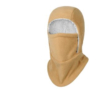 Autumn Winter Outdoor Cold Proof Fleece Integrated Pullover Hat Men Women Windproof Neck Protection Warm Fleece Cap Thermal Ski