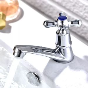 Zinc Alloy Basin Sink Faucet Single Hole Sink Tap Hot Cold Mixer Wash Tap Hotel Bathroom Accessories Household Items Kitchen Tap