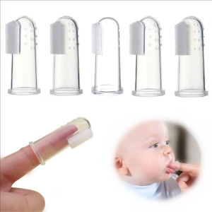5pcs/lot Transparent Baby Finger Toothbrush Safety Silicone Infant Training Tooth Brush Newborn Oral Care