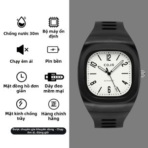 COJR | Đồng Hồ Đá Quartz Đặc Biệt Cho Kiểm Tra Mẫu 2026 Thiết Kế Hình Vuông Mới