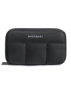BAGSMART Electronics Organizer Travel Case Cord Storage for Chargers Cables Phones Compact Tech Accessories Pouch Pink