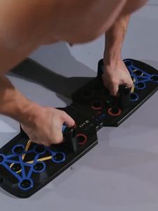 Push Up Rack Board Fitness Exercise Body Building Training System Home Gym Equipment Multi Function Fold Push Up Board Portable Multi