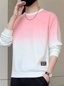 Loose Long Sleeve Mens T-shirt Base Layer Shirt Outerwear Sweatshirt Casual Fashion Spring Autumn Winter Youth Antibacterial