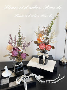 Rose Fragrance Aromatherapy No-Flame Odor Eliminator Ornament Hotel Front Desk High-End Artificial Flowers Bedroom Decor Gifts Bathroom Aroma