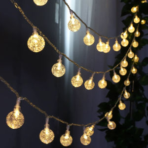 10M Battery Power Bubble Ball LED String Lights Garland Outdoor Lamp Wedding Fairy Lights Christmas Ramadan Decoration 2025