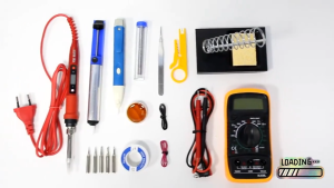 Poindtg Alat Las Setrika Listrik Suhu Konstan Lengkap dengan Multimeter Iron Tool Kit 220V 60W/Paket Solder Listrik Penyedot Penghisap Timah Set Kit