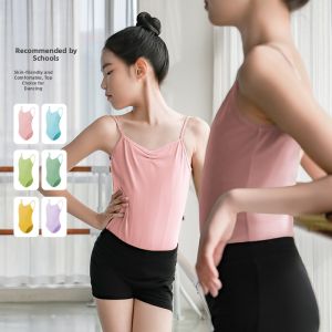 QINANXI | Dance & Gymnastics Training Suit Pink Sleeveless Vest and Shorts Set
