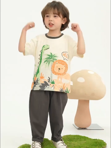 Boys Short-Sleeved T-Shirt Summer Clothing Childrens Clothing Children Baby Boys Top Half-Sleeved Summer Thin Style Summer