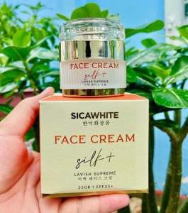 [TẶNG 1 NẠ DƯỠNG DA] KEM FACE LỤA SICA WHITE 25gr (Giá Sỉ - Tinh Chất Trứng Cá Tầm Vàng Nghệ Saffron Collagen yến Tươi Dưỡng Da