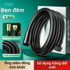 TAOSHI | Dây Hoa Sen Chống Nổ Inox Màu Đen