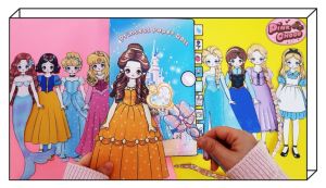 Paper Dolls Disney Princess Doll Book/Mainan kertas patung/Mainan kanak_kanak /Education/Busy Book/纸娃娃迪士尼公主换装