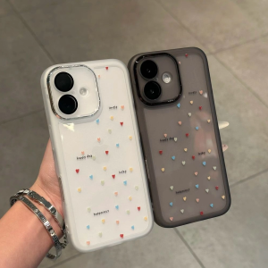 Black Metal Frame Phone Case for iPhone 17/16/15 pro Apple 14 plus Xiaomi 15/14 Unique Style Vivo X200 Girls Fashion Reno14