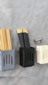 HB Wall Mounted Spoon Fork Organizer Plastic Detachable Cage Chopstick Holder Kitchen Rack Organizer