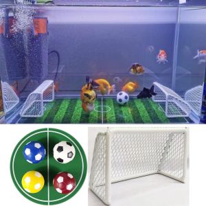 LETIGO Mini Frame Toy Football Goal Aquarium Fish Tank Landscaping Football Field Table Football Underwater
