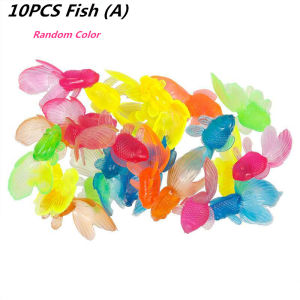 Childrens 10Pcs/Set Kawaii Simulation Rubber Goldfish Baby Bath Water Play Games Toys for Kids Toddlers Bathing Shower Gifts