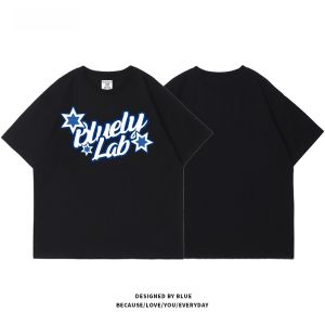 เสื้อยืดผู้ชายสไตล์อเมริกันฤดูร้อน คอกลม แขนสั้น พิมพ์ลายตัวอักษร แห้งเร็ว ผ้าไหมน้ำแข็งสำหรับเล่นบาสเก็ตบอล ชุดฝึกซ้อม