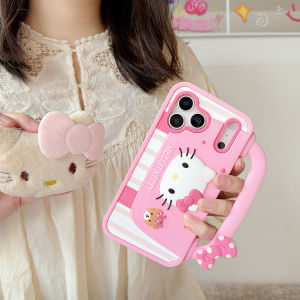 Sanrio | Kawaii Sanrio Hello Kitty Melody Handbag Phone Case For iPhone 13 14 15 16 17 Pro Max Plus 16e Silicone Shockproof 3D Back Cover