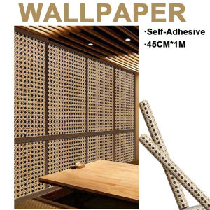 3/2/1M Waterproof Cabinet Stickers Furniture Rattan Wallpaper Self-Adhesive Wardrobe Renovation Desktop Wallpaper
