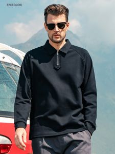 Enjeolon | Heavyweight Brushed Cotton Polo Shirt for Men 285g