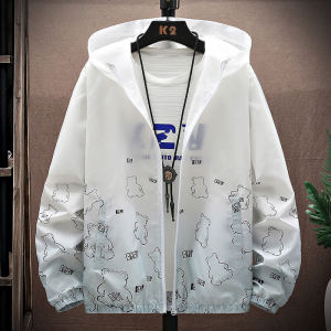 เสื้อกันแดดผู้ชายเสื้อแจ็คเก็ตผ้าไอซ์ซิลค์มีฮู้ดพิมพ์ลายระบายอากาศได้ดีสำหรับฤดูร้อนเสื้อโค้ทผู้ชายเสื้อกันแดดแฟชั่นใส่ตกปลาสำหรับวัยรุ่น