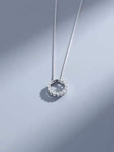 BWjewerly สร้อยคอแหวน  ทันสมัยและเรียบง่าย  สร้อยคอของผู้หญิง  สร้อยคอกระดูกไหปลาร้า