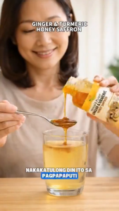 🔥 [BUY 1 GET 1] Turmeric Starch Honey Saffron 120ml | Boost Immunity | Glow Skin | Better Sleep | Herbal Wellness Drink