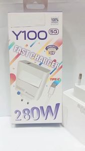 Charger VVO Y100 5G 280W Fast Charger Support Fast Charging Batok + Kabel USB