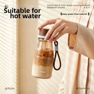XUANDOYAN | High-Aesthetic Tritan Straw Cup Travel Portable