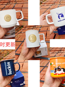 Classic Blue White Ceramic Mug Microwave Safe Heat Changeable Luckin Coffee Cup RetroInspired Dining Utensils Water Cup